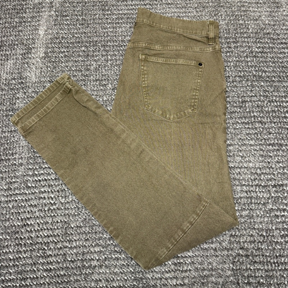 PROOF Mens‎ Pants 33x32 Slim Fit Olive Green Casual Everyday Twill